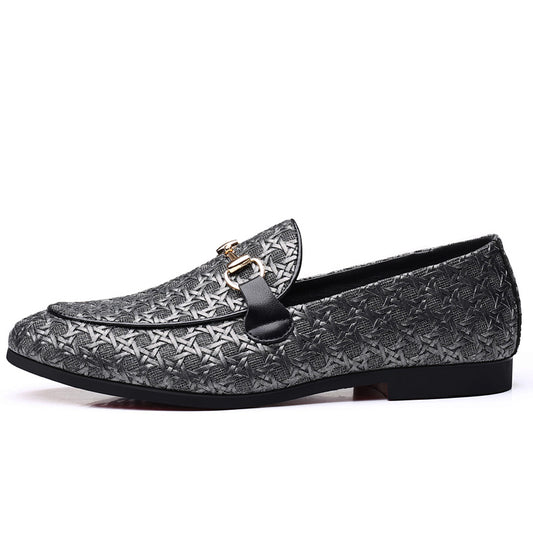 Zapatos de Cuero Casual Ejecutivo con Cuello Bajo