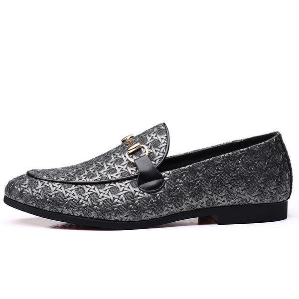 Zapatos de Cuero Casual Ejecutivo con Cuello Bajo