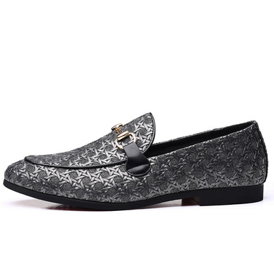 Zapatos de Cuero Casual Ejecutivo con Cuello Bajo