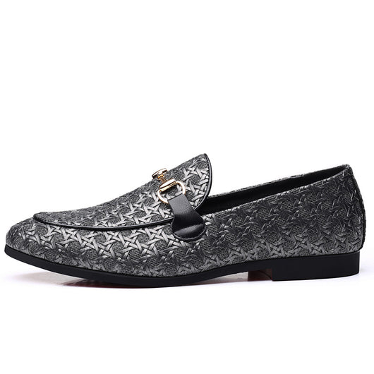 Zapatos de Cuero Casual Ejecutivo con Cuello Bajo