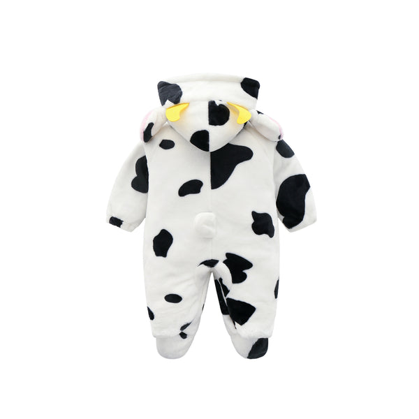 Pijama Tipo Mameluco de Franela con Capucha para Bebé - Unisex 0-1 Año