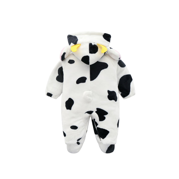Pijama Tipo Mameluco de Franela con Capucha para Bebé - Unisex 0-1 Año