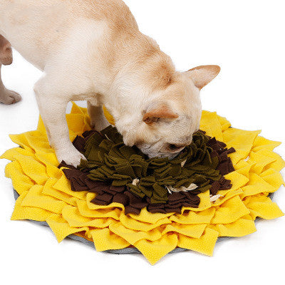 Tapete Interactivo para Perros con Diseño Girasol - Juguete Enriquecedor y Comedero Lento