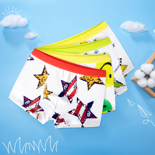 Calzoncillos Boxer Infantiles de Algodón Puro Estampados