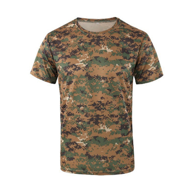 Playera Holgada de Malla con Cuello Redondo y Estampado de Manga Corta - Image 11