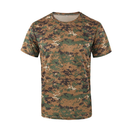 Playera Holgada de Malla con Cuello Redondo y Estampado de Manga Corta - Image 11