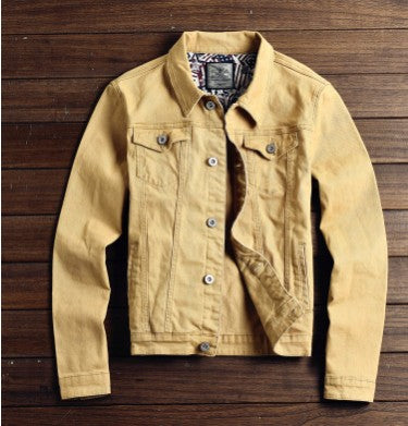 Chaqueta Vaquera Hombre Blanca Ajustada Estilo Coreano - Image 8