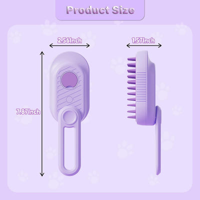 Cepillo Vaporizador 3 en 1 para Gatos - Deshedding Spa con Mango Plegable - Image 2