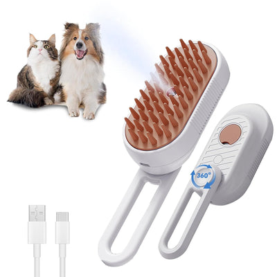 Cepillo Vaporizador 3 en 1 para Gatos - Deshedding Spa con Mango Plegable - Image 10
