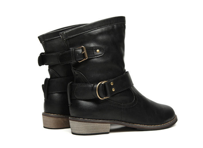 Botines de Tacón Bajo Estilo Europeo y Americano - Image 3