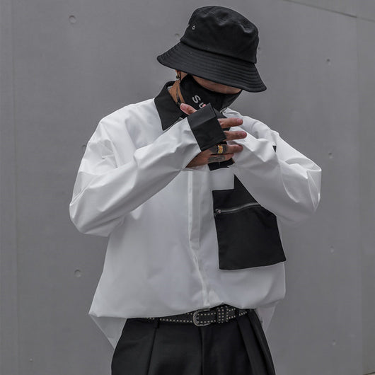 Camisa Blanca Oversized Manga Larga Estilo Coreano - Image 2