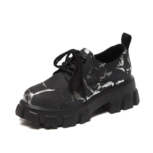 Zapatos Casuales Tipo Plataforma con Cuña y Punta Redonda en Camuflaje - Image 6