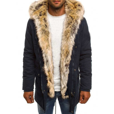 Chaqueta Acolchada de Algodón con Cuello de Lana para Hombre - Image 5