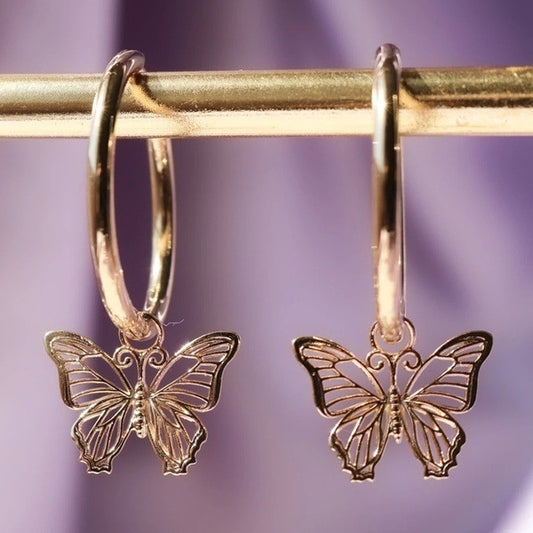 Aretes Mariposa de Plata: Elegancia Alada