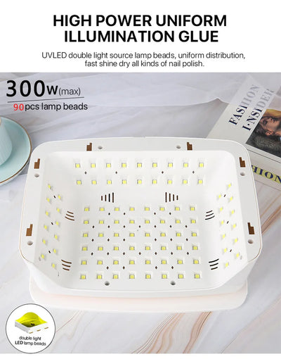 Lámpara UV LED Profesional 380W con 90 LEDs para Secado de Uñas de Gel - Image 17