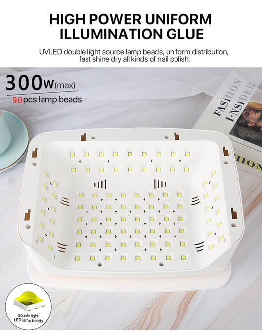 Lámpara UV LED Profesional 380W con 90 LEDs para Secado de Uñas de Gel - Image 17