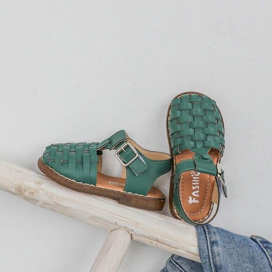 Zapatos Tejidos Retro de Colores Sólidos para Niñas - Image 12