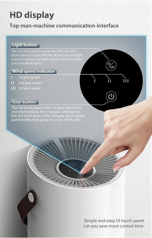 Purificador de Aire Multifuncional con Filtro HEPA H13 y Luz UVC para Hogar y Auto - Image 24