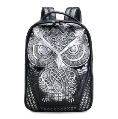 Mochila Deportiva Escolar con Diseño 3D de Búho - Bolsa para Computadora - Image 6