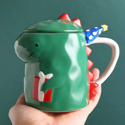 Taza de Cerámica con Tapa y Cuchara - Regalo Romántico San Valentín