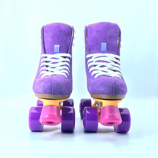 Patines Artísticos Morados de Gamuza para Niños y Adultos - Image 6