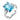 American and European fashion luxury Tuo pamari sea blue zircon ring