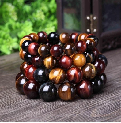 Pulsera de Ojo de Tigre con Cuentas Buda - Cristal Natural