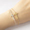 Pulsera Cruz Religiosa Plata Oro Acero Inoxidable - Regalo Dama de Honor