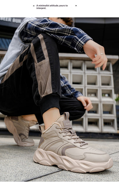 Zapatos de Algodón Gruesos para Hombre - Comodidad Casual y Deportiva - Image 16