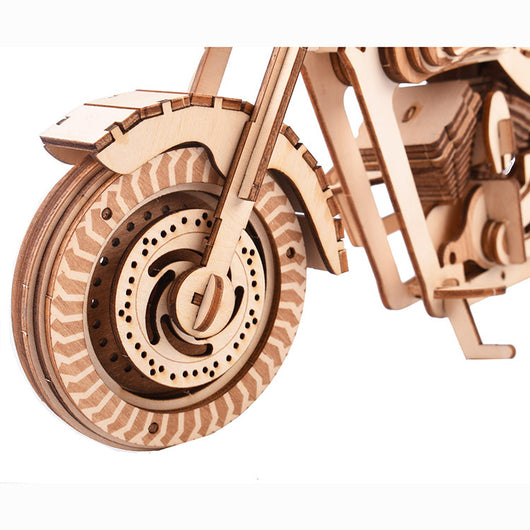 Puzzle 3D Moto de Madera - Maqueta Educativa y Divertida - Image 11