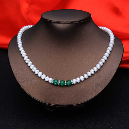 Conjunto de Ágata: Collar, Pulsera y Aretes de Perla - Image 5