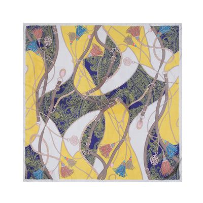 Pañuelo de Seda con Cadena Decorativa para Mujer - Image 9