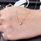 s925 Dorado-plated opal clavicle chain necklace Love