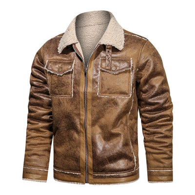 Chaqueta Retro Casual para Hombre Talla Grande con Solapa de Terciopelo - Image 2