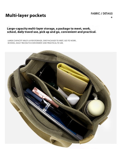 Bolsa de Lona Estilo Coreano de Gran Capacidad para Viajes y Uso Diario - Image 37