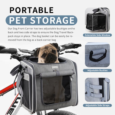Canasta Frontal para Bicicleta - Transporte Seguro para Mascotas - Image 12