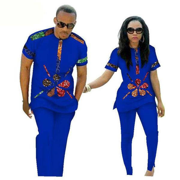 Traje de Pantalón Étnico Africano para Parejas en Algodón - Image 10