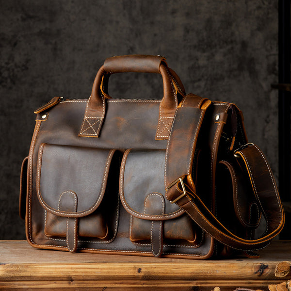 Bolso de Cuero para Hombre Estilo Cartero con Personalidad
