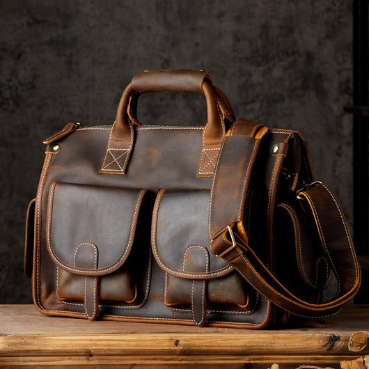 Bolso de Cuero para Hombre Estilo Cartero con Personalidad
