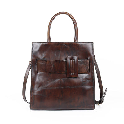 Bolso Bandolera de Cuero Genuino Estilo Chino Grande Capacidad - Image 15
