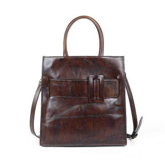 Bolso Bandolera de Cuero Genuino Estilo Chino Grande Capacidad - Image 15