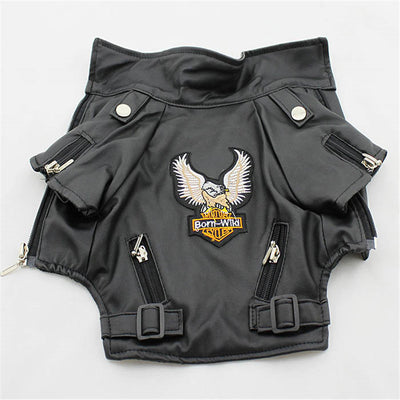 Chaqueta de Cuero con Bordado de Águila para Perros Pequeños - Image 9