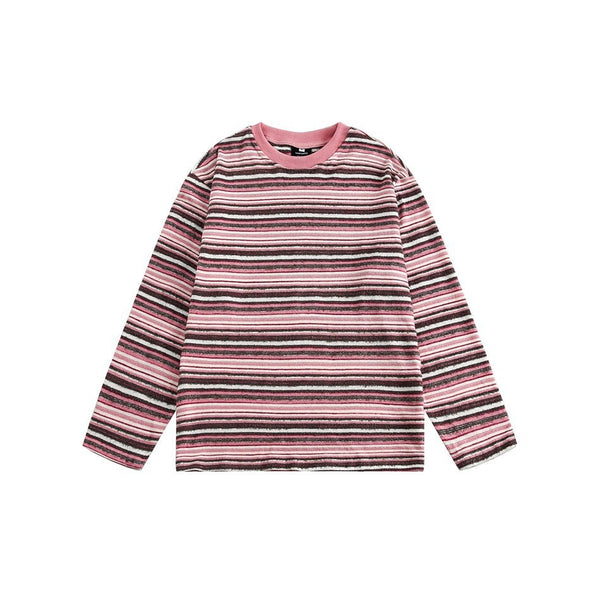 Camiseta a Rayas de Manga Larga - Sudadera Versátil para Hombre y Mujer - Image 6