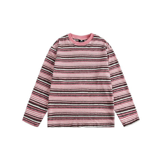Camiseta a Rayas de Manga Larga - Sudadera Versátil para Hombre y Mujer - Image 6