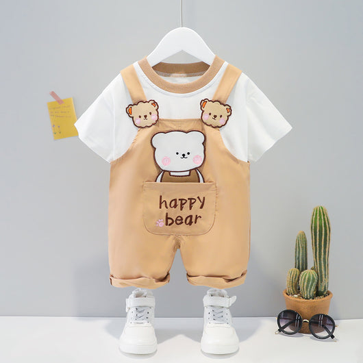 Overol Corto Estampado para Bebés y Niños - Diseño Fresco para Verano - Image 3