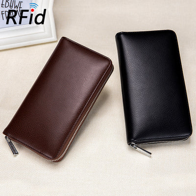 Billetera Larga de Cuero Genuino para Hombre con Protección RFID y 36 Compartimentos - Image 3