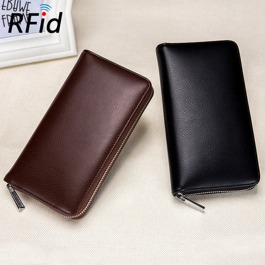 Billetera Larga de Cuero Genuino para Hombre con Protección RFID y 36 Compartimentos - Image 3