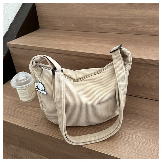 Bolsa Bandolera Artística Pana Un Hombro - Diseño Versátil para Estudiantes - Image 22