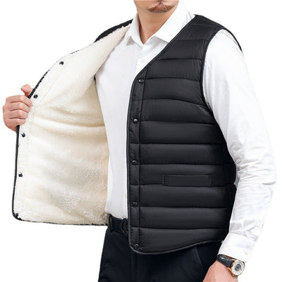 Chaleco Acolchado de Algodón Pluma para Hombre Talla Grande - Calidez Extrema - Image 6