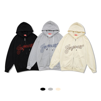 Sudadera con Capucha Pareja Letras Bordadas Diseño Minimalista - Image 10
